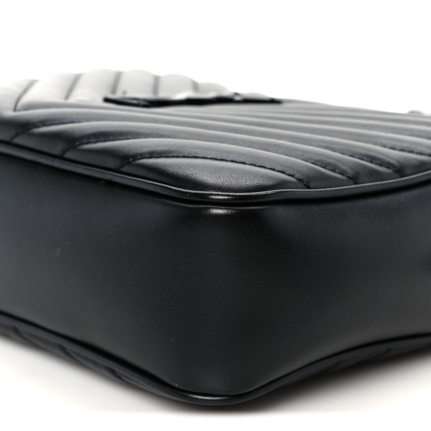 Calfskin Matelasse Monogram Monochrome Lou Camera Bag Black