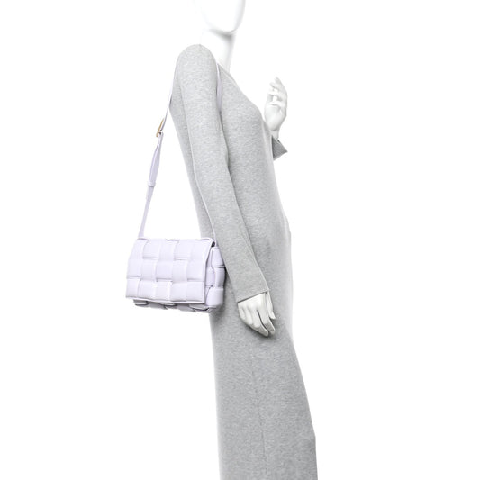 Nappa Maxi Intreccio Padded Cassette Crossbody Bag Mirth Washed