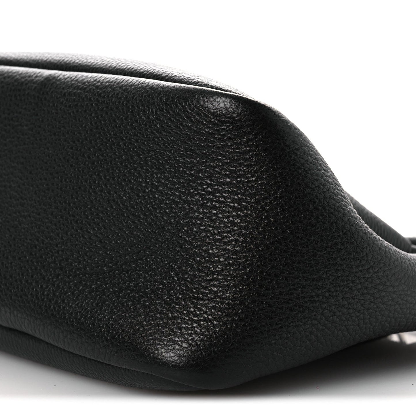 Vitello Daino Soft Mini Zippered Top Handle Bag Black