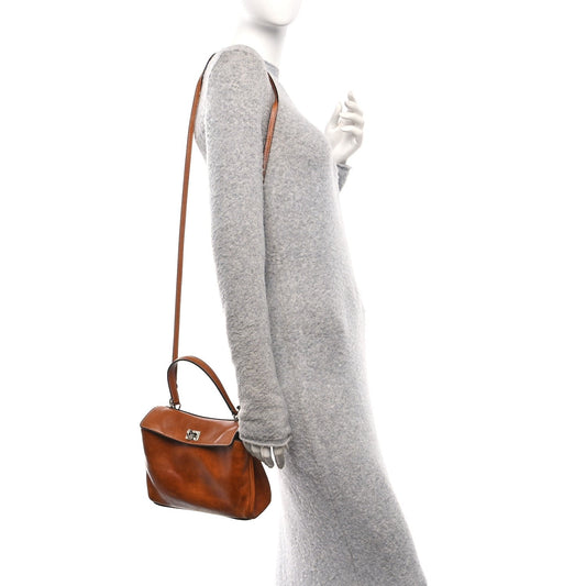 Vegetable Tanned Lambskin Mini Rodeo Top Handle Handbag Tan Cowboy