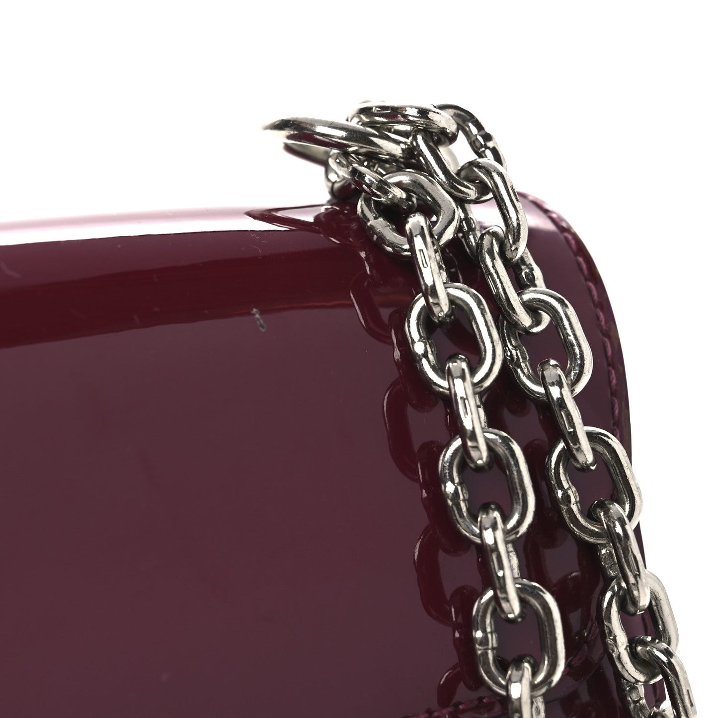 Patent Monogram Twist Shoulder Bag PM Magenta