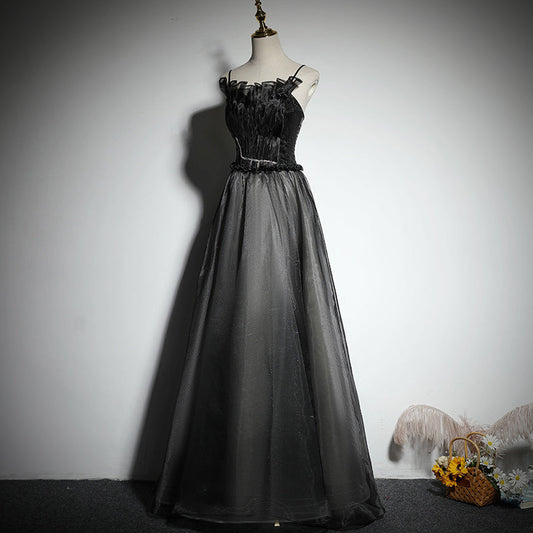 Black evening dress party gowns prom dress fg154