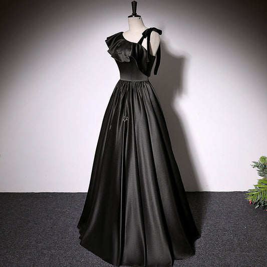 A line black evening dress new prom dress party gowns fg213