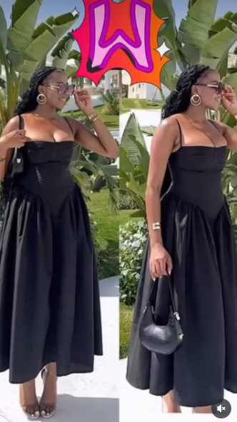 A line Black Evening Dresses Black Prom Party Gown