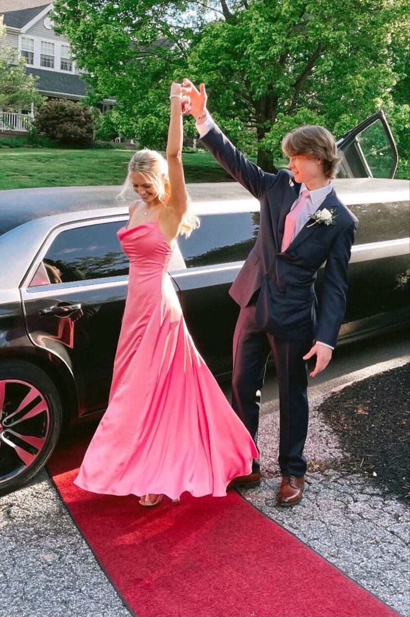PM356,Simple Pink Sheath Long Prom Evening Dresses,Spaghetti Straps Party Dress
