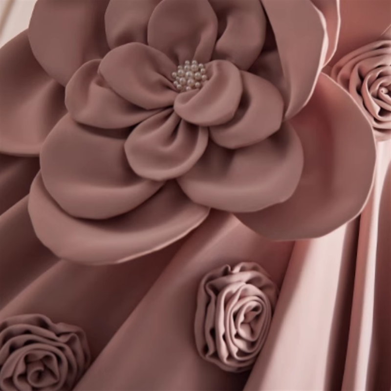 Pink Strapless Satin Long Prom Dress, Beautiful A-Line Evening Dress TP357