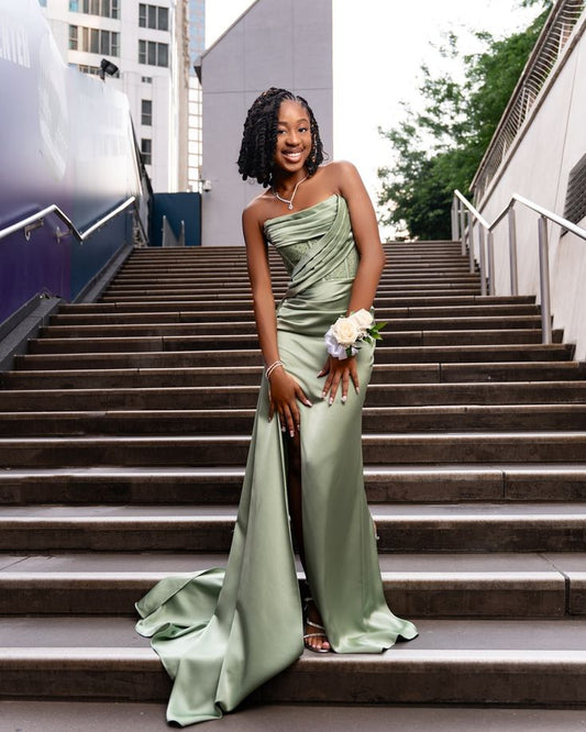 Stunning Green Mermaid Prom Gown Evening Dress for Women
