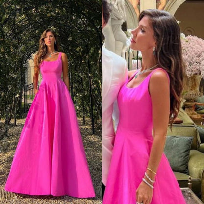 Elegant Hot Pink Long Prom Dresses      S3797