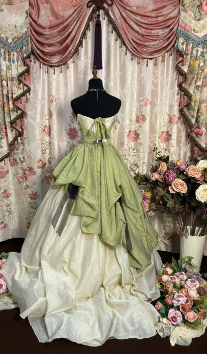 Strapless A Line Ball Gown Long Princess Dress, Formal Evening Gowns     S6855