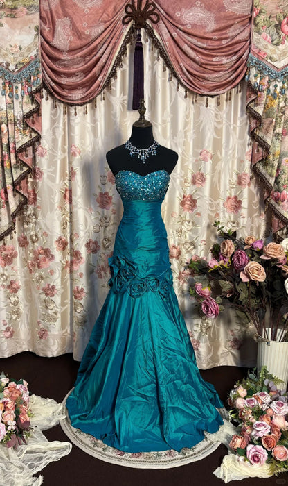 Mermaid Strapless Long Prom Dress, Formal Evening Gowns     S6853