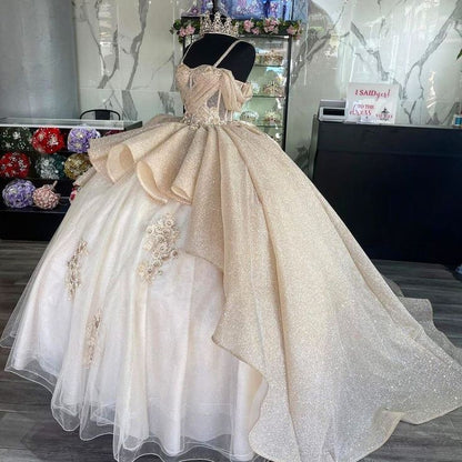 Sage Quince Dress off shoulder ball gown prom dress      S3525