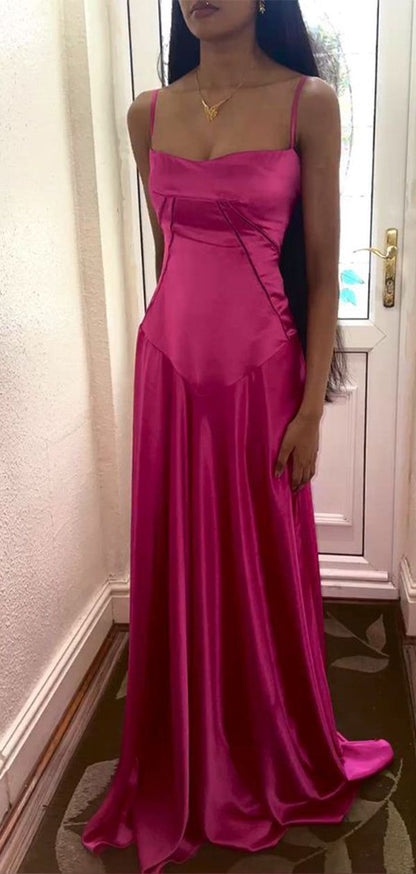 Sexy Party Dresses Satin Long Prom Dresses       S5251