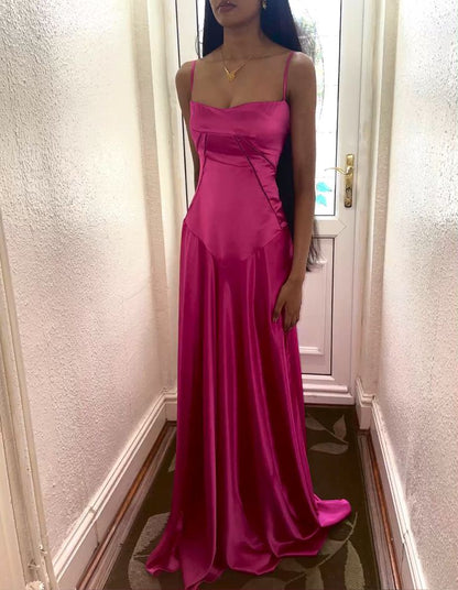 Sexy Party Dresses Satin Long Prom Dresses       S5251