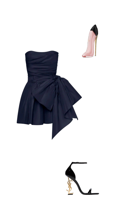 Fashion satin short prom dress, dark navy homecoming dress       S2977