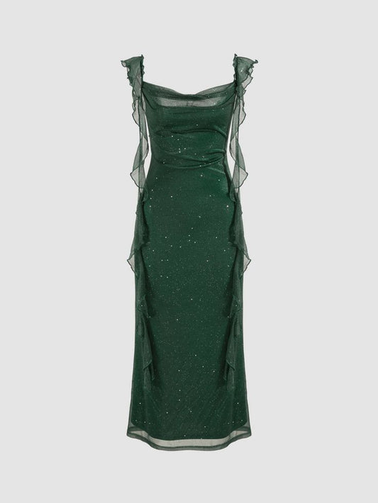 Elegant Green Shinny Evening Gown Formal Dresses Prom Dresses         S6475
