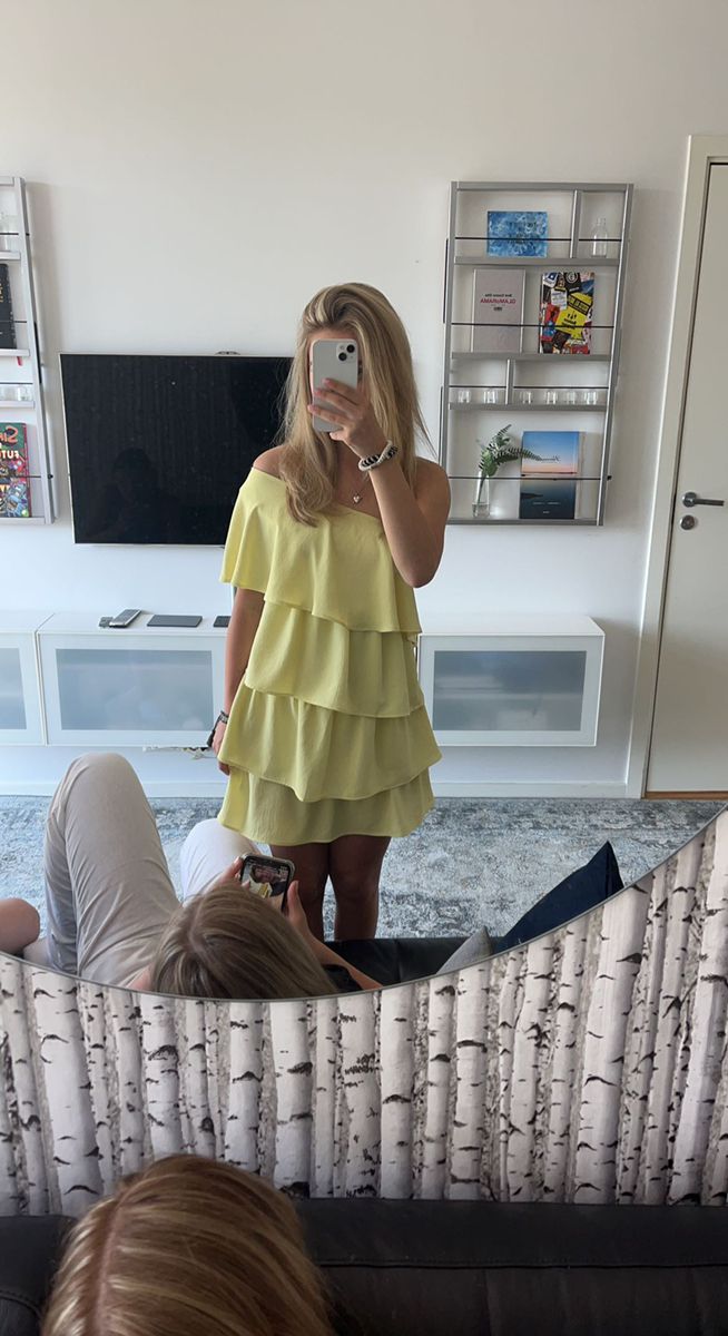 Yellow Chiffon Short Party Gown Homecoming Dress    S6493