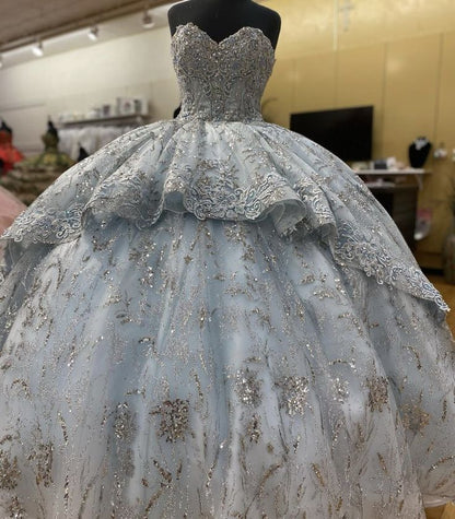 Quinceanera Dress Sleeveless Appliques Ball Gown Sweet 16 Dress       S6553
