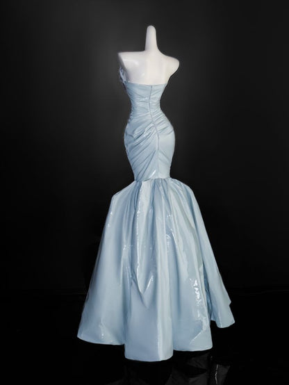 Blue Mermaid Long Princess Dress Evening Gown       S6556