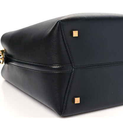 Smooth Shiny Calfskin Monogram Le 37 Bucket Bag Black