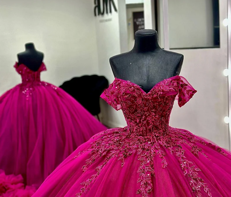 Princess Quinceanera Dresses Tiered Ruffles Appliques Sweet 16 Ball Gowns
