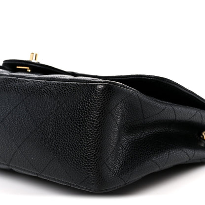 Caviar Quilted Jumbo Single Flap Black