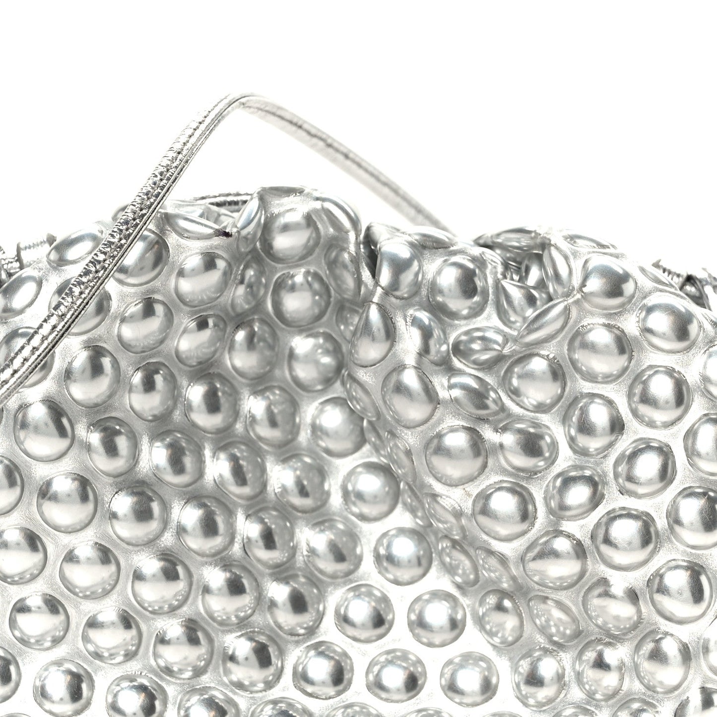 Metallic Fabric Bubble Wrap The Mini Pouch Silver