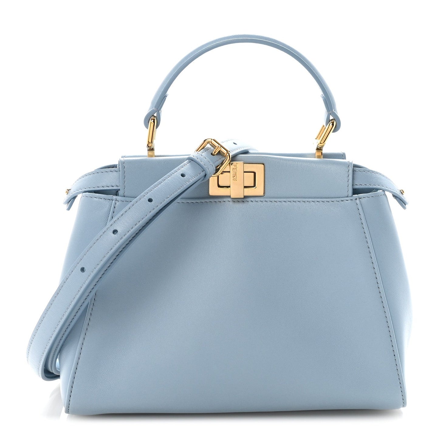 Nappa Mini Peekaboo Iconic Satchel Azzurro Baby
