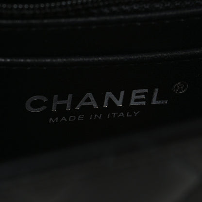 Lambskin Quilted Mini Square Flap Black