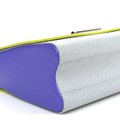 Epi Gradient Twist Shoulder Bag MM Purple Yellow Grey