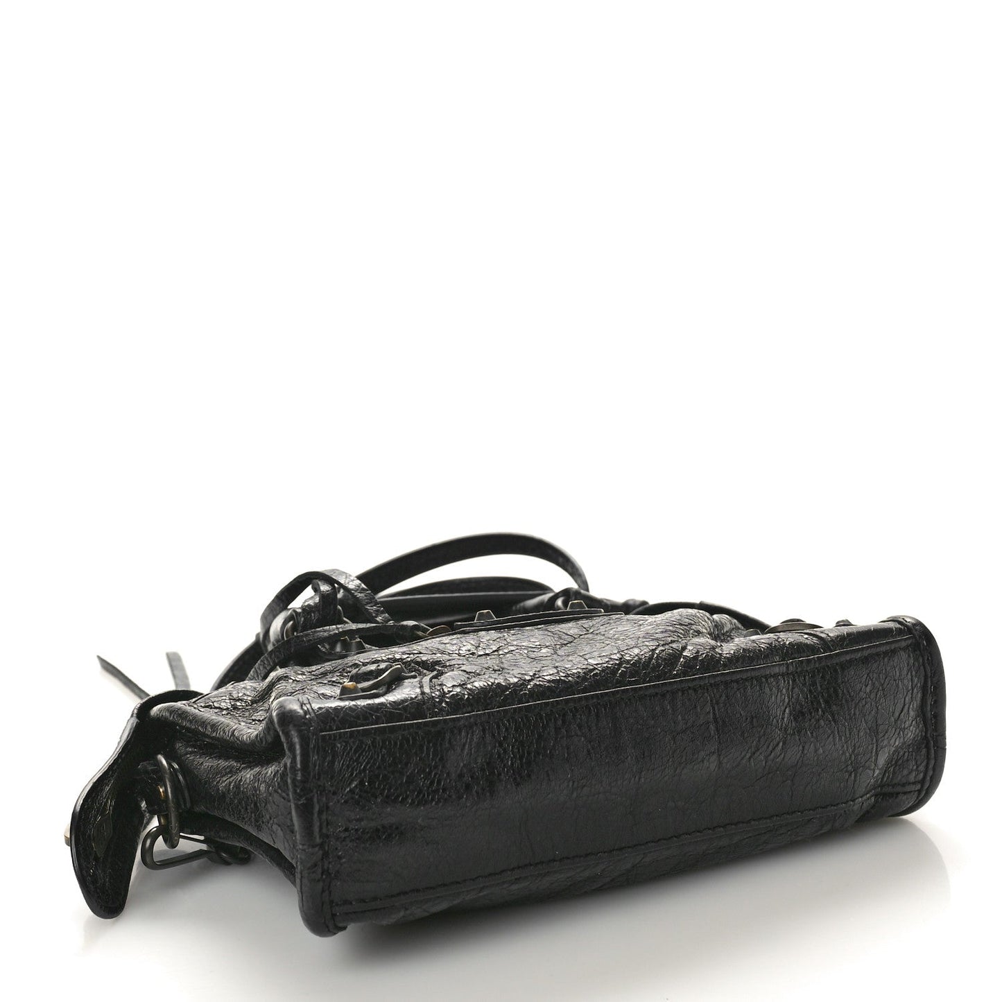Agneau Classic Gold Hardware Nano City Black