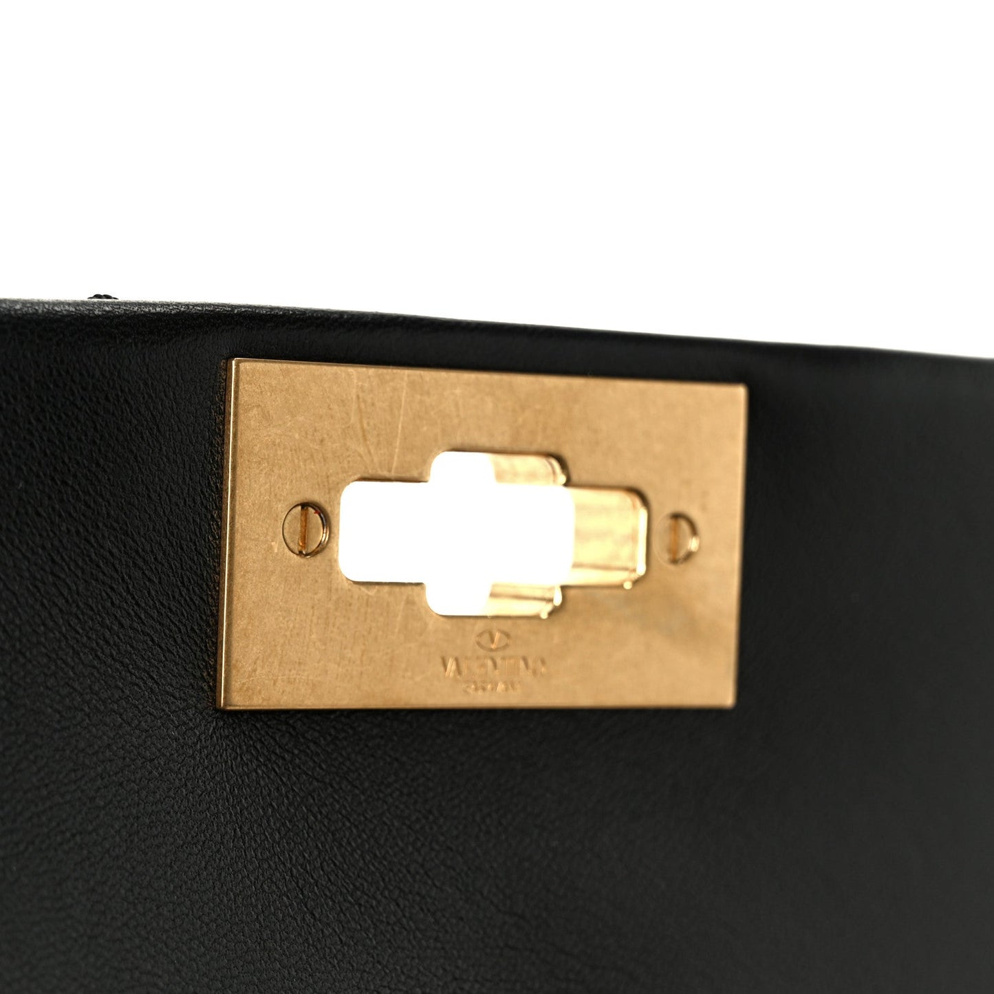 Nappa Medium Roman Stud Shoulder Bag Black