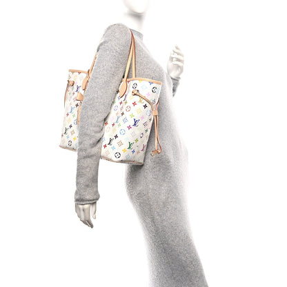 LV X TM Monogram Multicolor Neverfull MM White