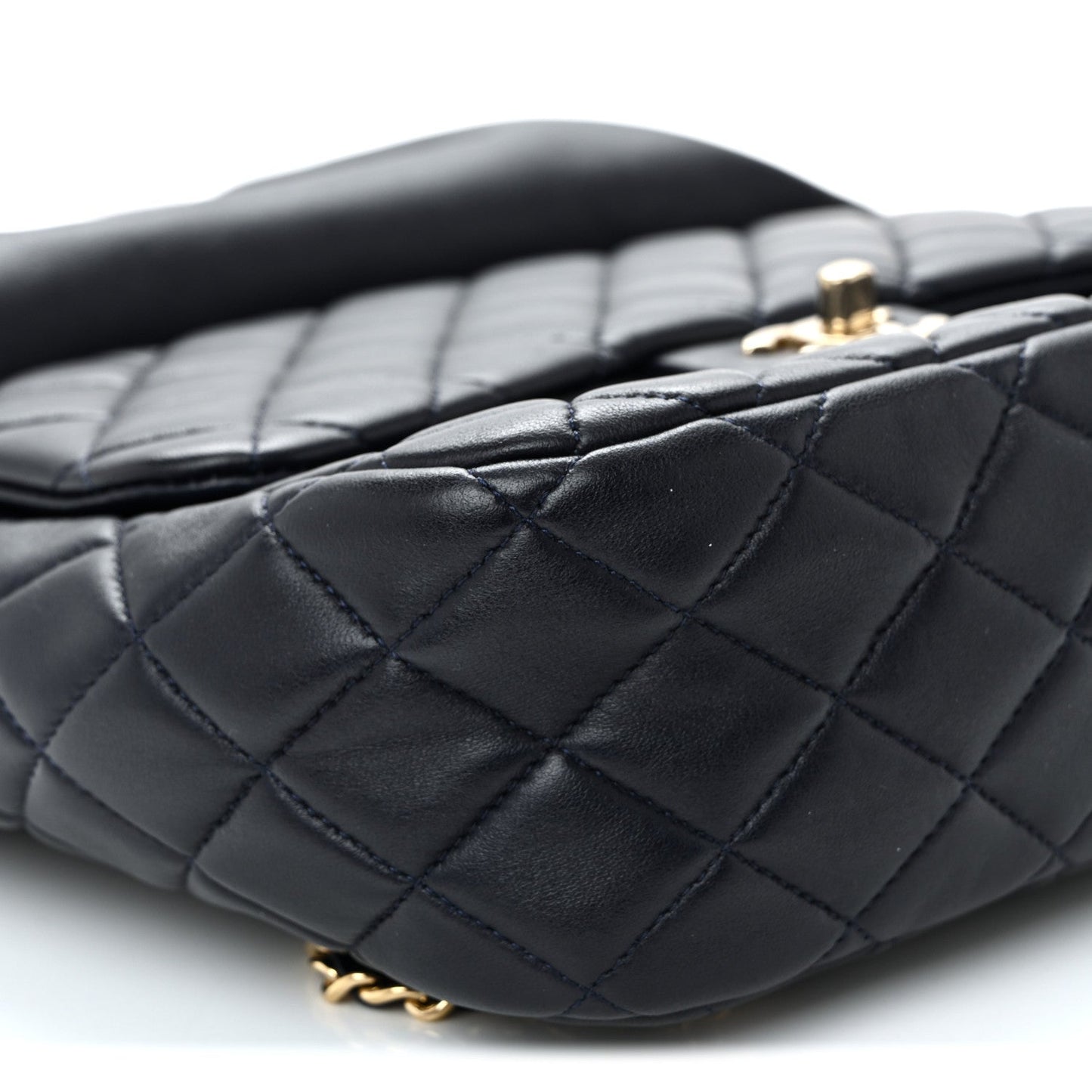 Lambskin Quilted Large In Seoul Backpack Navy
