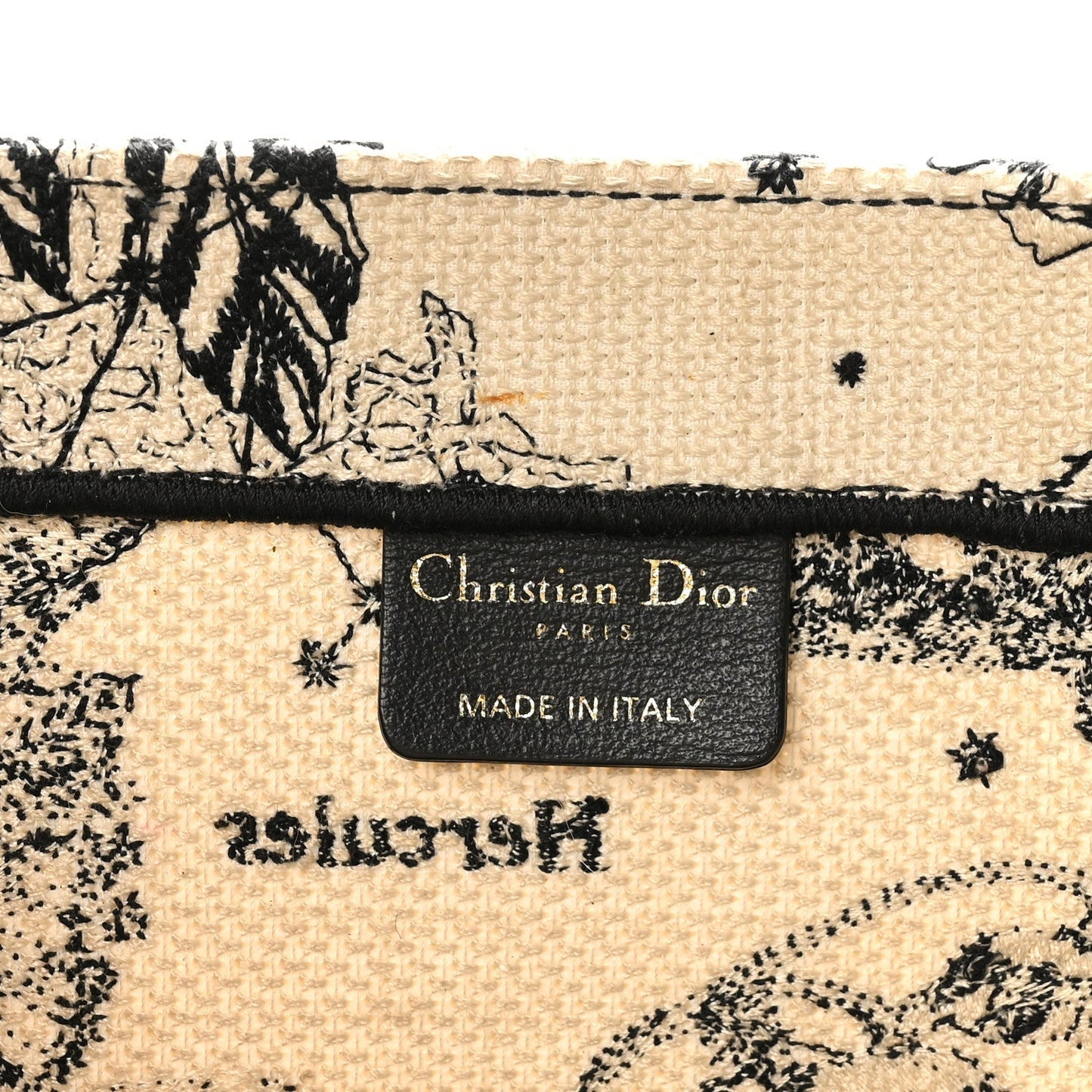 Canvas Embroidered Large Zodiac Toile De Jouy Book Tote Latte