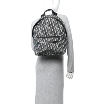 Oblique Calfskin Rider Backpack Beige Black
