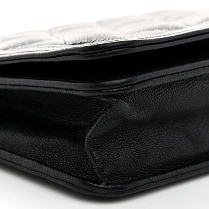 Caviar Quilted Boy Wallet On Chain WOC Black
