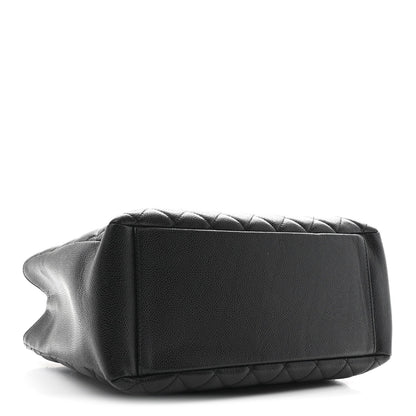 Caviar Quilted Grand Shopping Tote GST Black