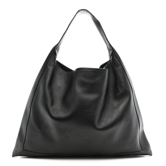 Silky Calfskin Large Hop Black