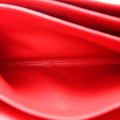 Nappa Intrecciato Trio Pouch On Strap Red