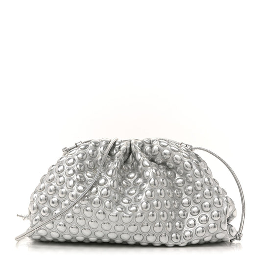Metallic Fabric Bubble Wrap The Mini Pouch Silver