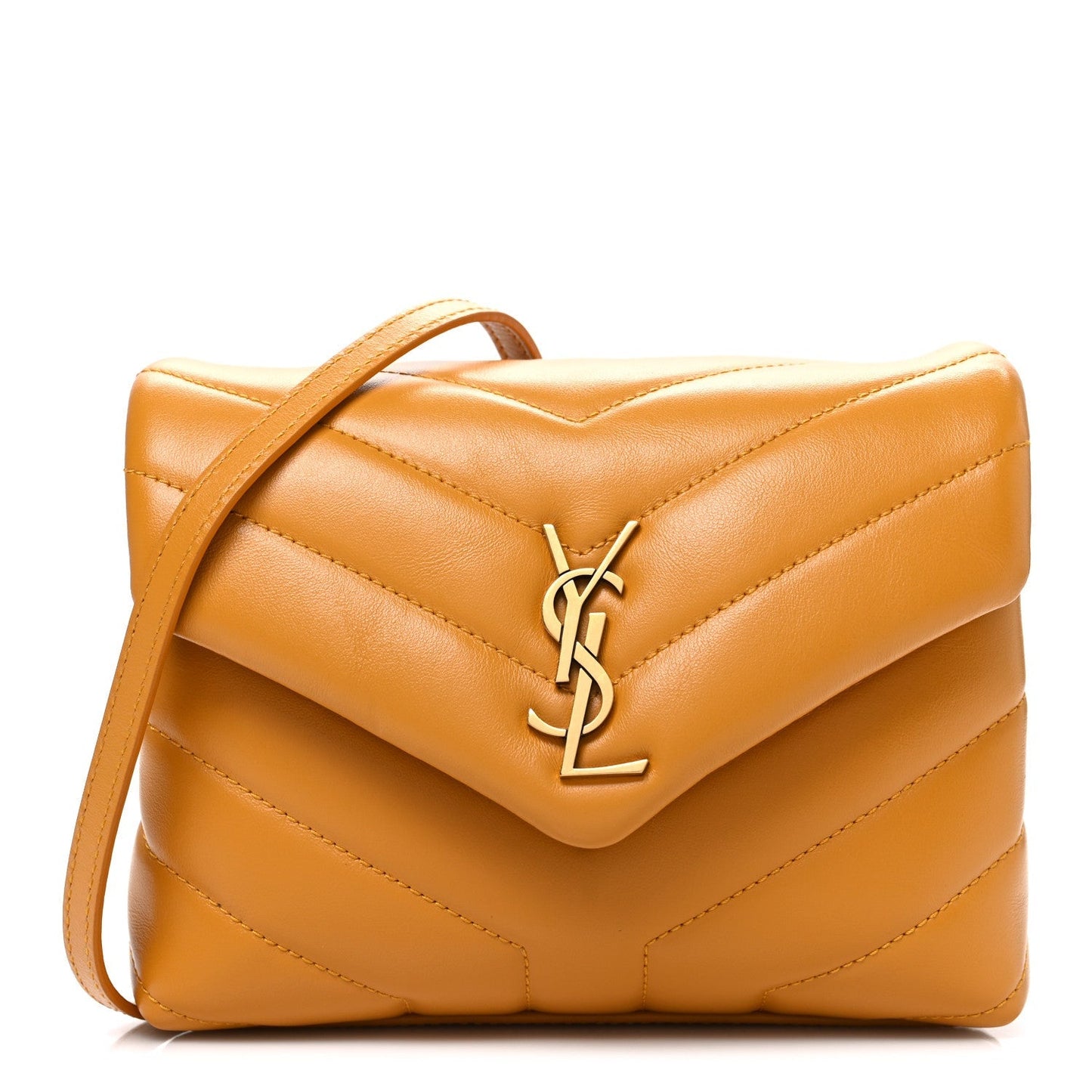 Calfskin Y Quilted Monogram Toy Loulou Crossbody Bag Cheddar