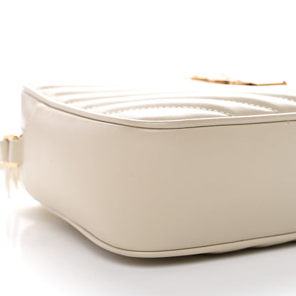 Calfskin Matelasse Monogram Lou Camera Bag Crema Soft