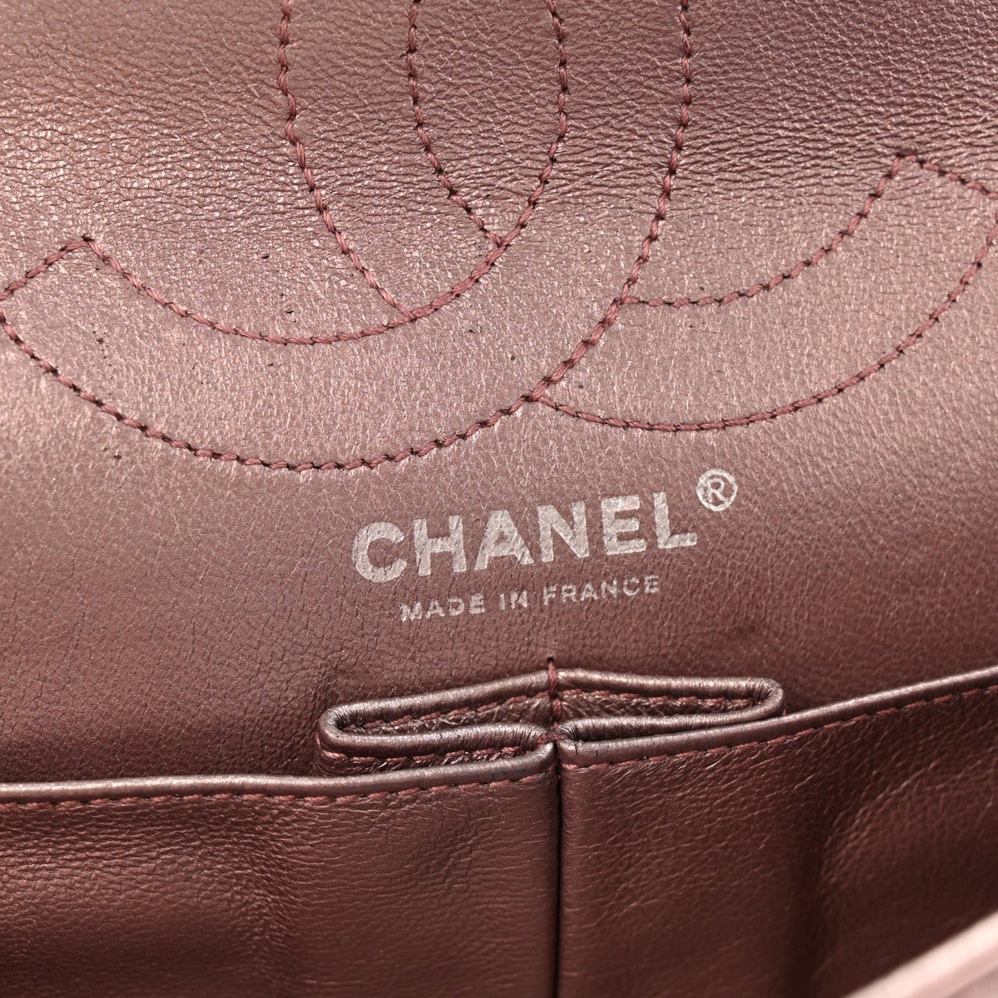 Metallic Aged Calfskin Quilted 2.55 Reissue 226 Flap Rose Fonce