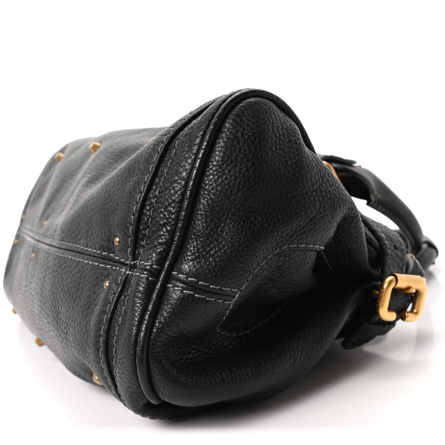 Calfskin Medium Paddington Satchel Black