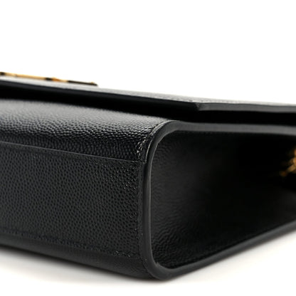 Grain De Poudre Medium Classic Monogram Kate Satchel Black