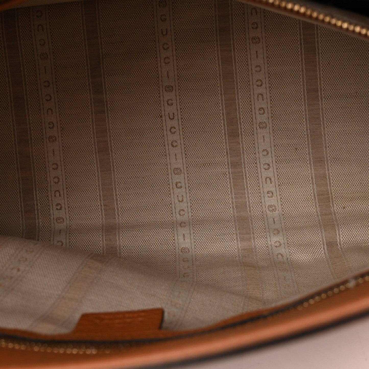 Calfskin Large Label Tote Brown