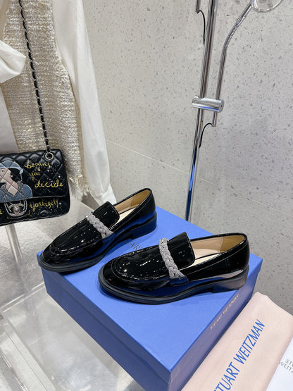 SW Palmer Highshine Loafer With Crystal Black Patent Leather 554370