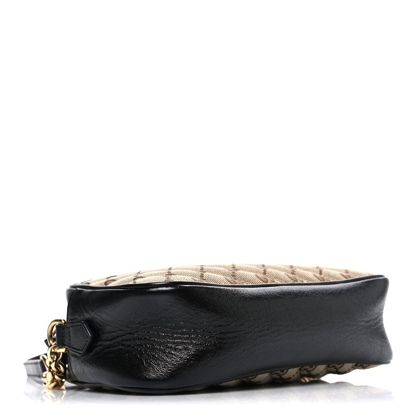 Monogram Matelasse Diagonal Small GG Marmont Chain Shoulder Bag Beige Black