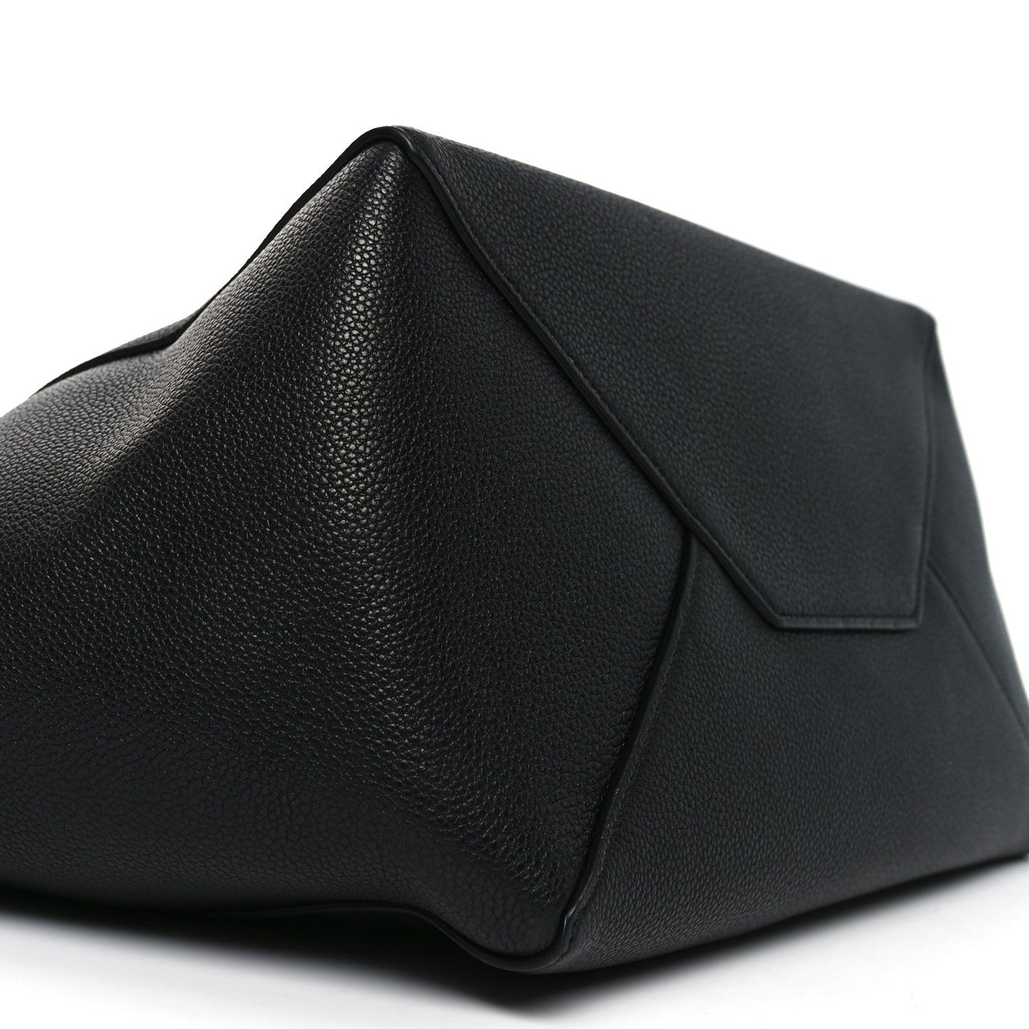 Soft Grained Calfskin Small Belt Cabas Phantom Black