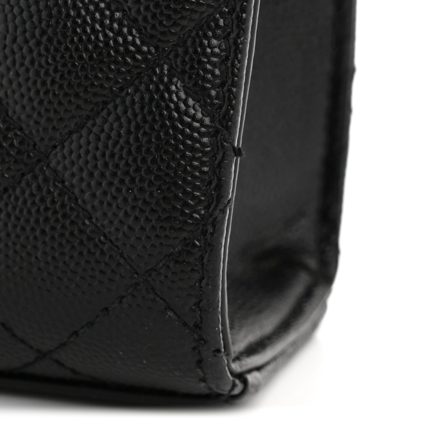 Grain De Poudre Textured Mixed Matelasse Large Triquilt Monogram Satchel Black